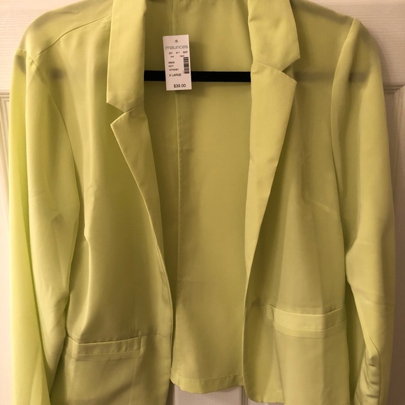 Tops - Maurices Lime Green light weight blazer - NWT!